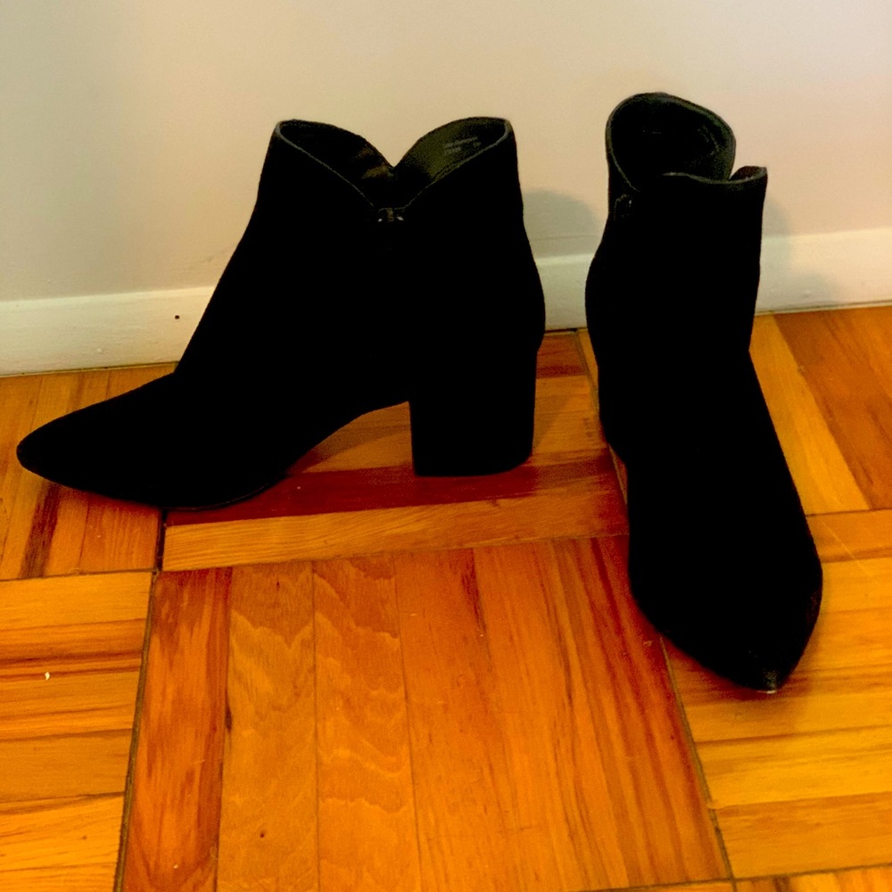 Cole Haan black suede ankle boots